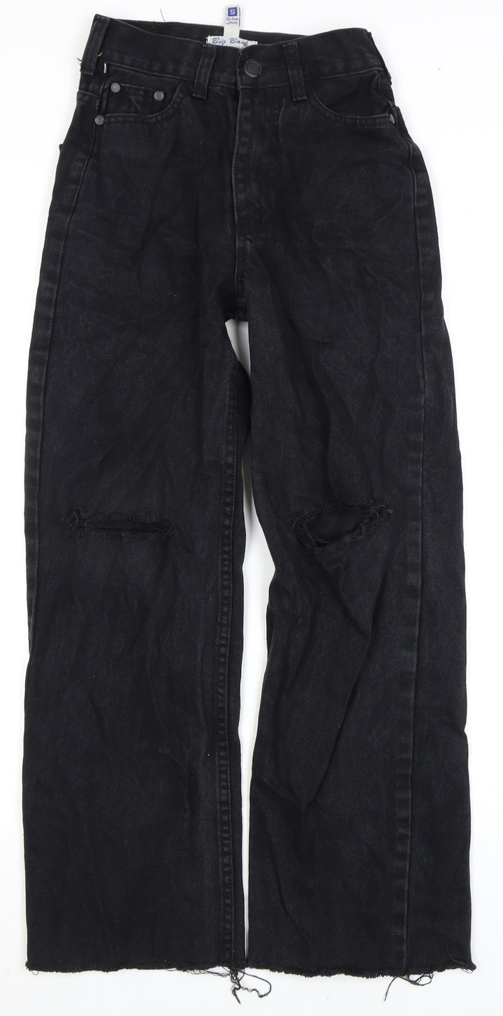Big Bark Women's Black Straight Jeans S Distressed