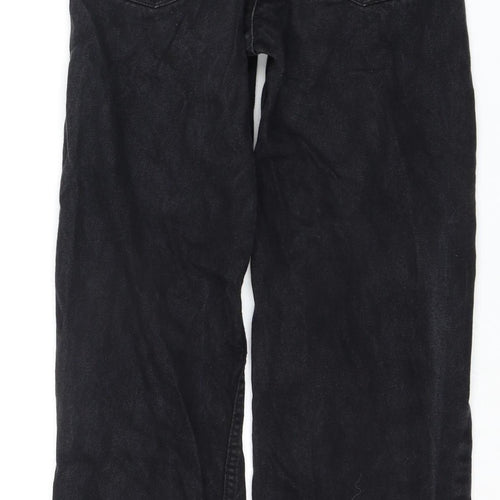Big Bark Women's Black Straight Jeans S Distressed