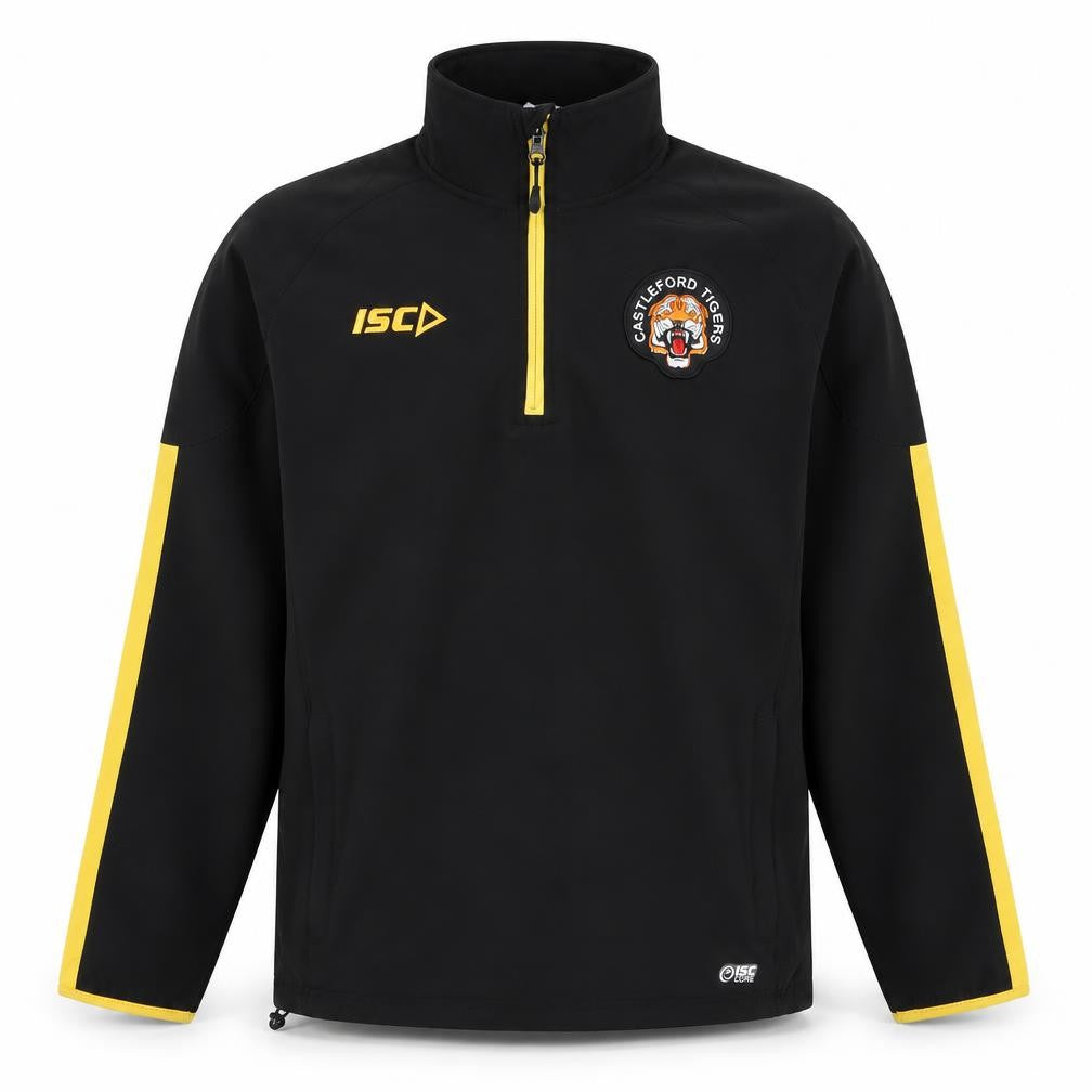 ISC Men's Black Sports Sweatshirt Size L 1/4 Zip