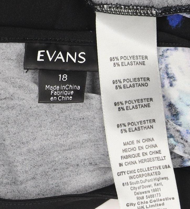 EVANS Women's Floral Tunic, Multicoloured, Size 18