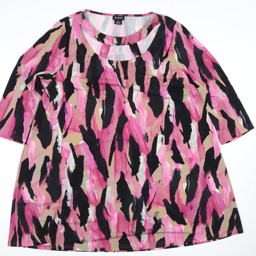 Evans Women's Multicoloured Tunic Top Size 18