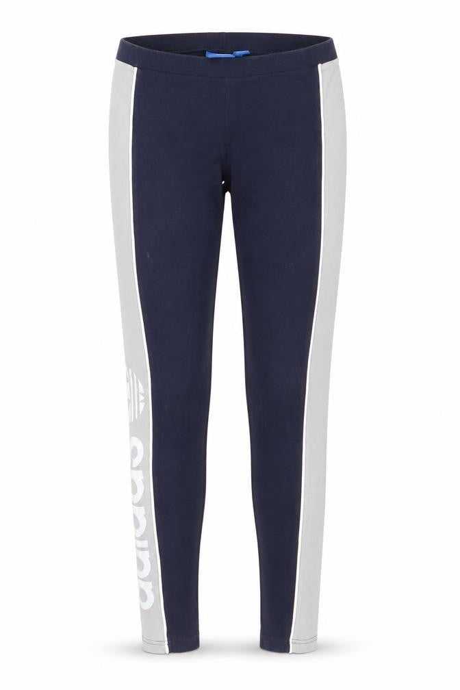Front view of Adidas unisex black track pants, size 8, gym & training