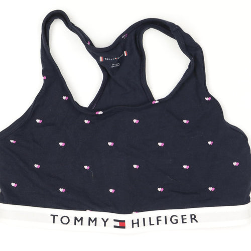 Tommy Hilfiger Girls Black Crop Tank Top, Size 14-15 Years