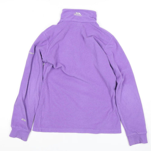Trespass Girls Purple 1/4 Zip Fleece Hoodie, 11 Years
