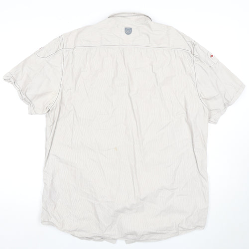 Duck and Cover Beige Men's 2XL Casual Button-Up Shirt