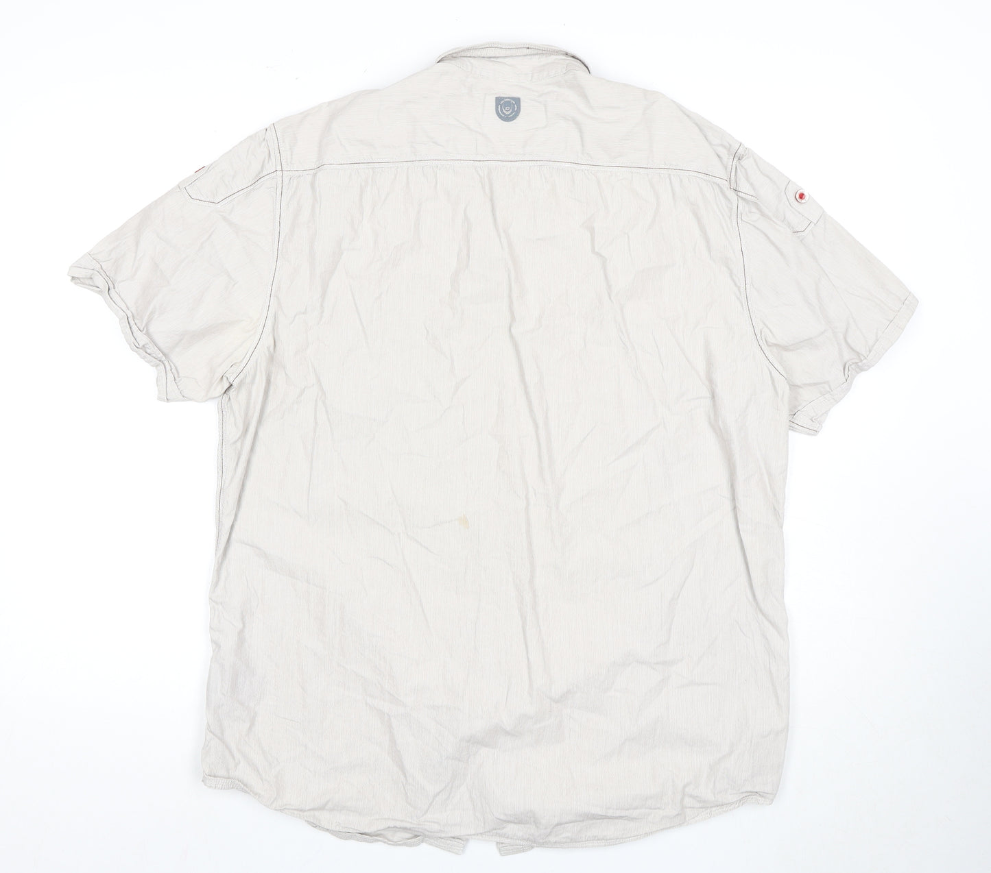 Duck and Cover Beige Men's 2XL Casual Button-Up Shirt