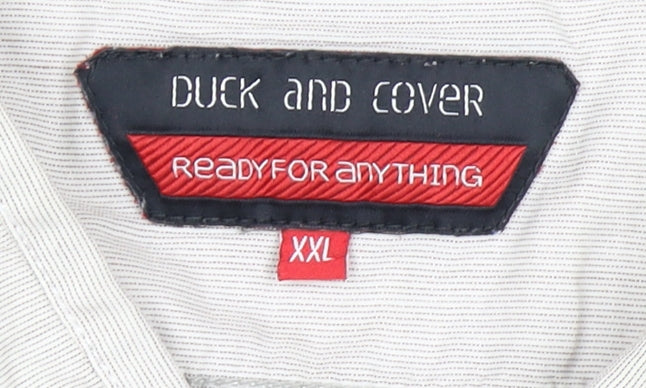 Duck and Cover Beige Men's 2XL Casual Button-Up Shirt
