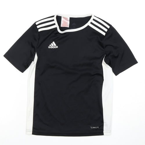 Adidas Boys Black S Jersey T-Shirt Athletic Fit