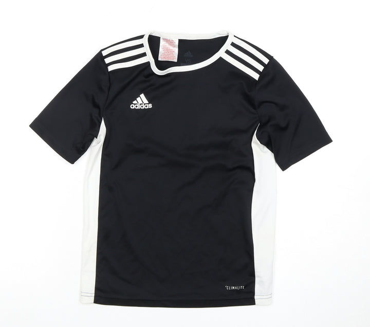 Adidas Boys Black S Jersey T-Shirt Athletic Fit