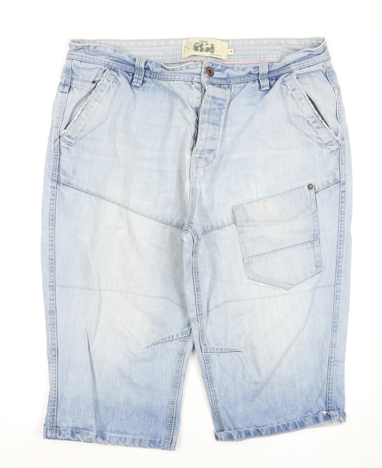 Next Men's Light Blue Cargo Shorts - Size 46
