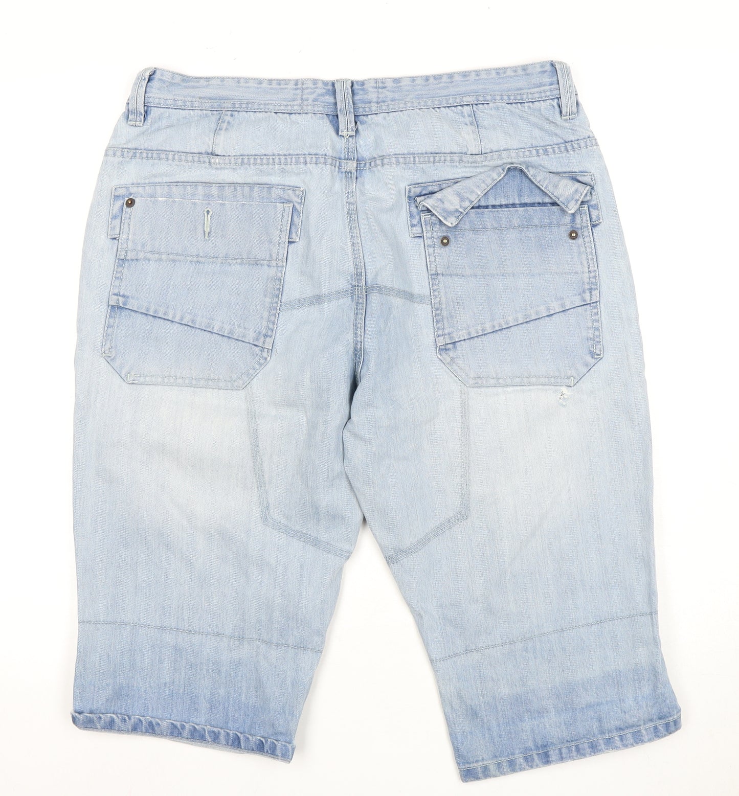 Next Men's Light Blue Cargo Shorts - Size 46