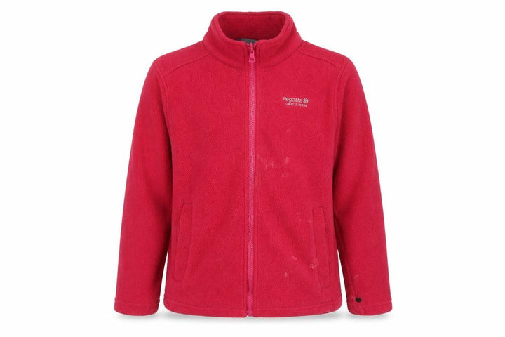 Regatta Girls Red Fleece Jacket 9 Years Full Zip Pockets