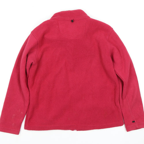 Regatta Girls Red Fleece Jacket 9 Years Full Zip Pockets