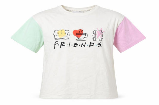 Front view of Friends unisex kids multicoloured t-shirt, 9-10 years, graphic print