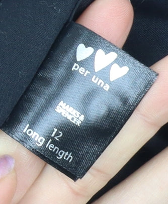 Marks and Spencer Black A-Line Women's Long Skirt Size 12