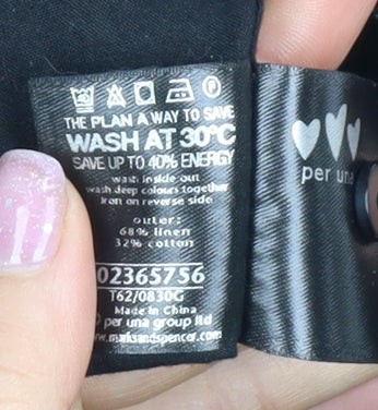 Marks and Spencer Black A-Line Women's Long Skirt Size 12