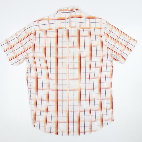 Lambretta Men's Multicoloured Short Sleeve Check Shirt L