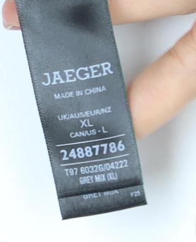 Jaeger Women's Geometric Black Ivory Pullover XL