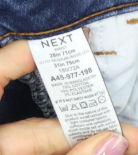 Next Men's Blue Straight Jeans - Size M, Medium Wash