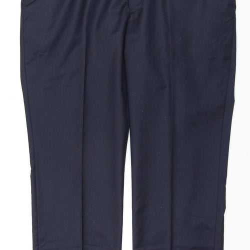 Next Men's Black Dress Pants 38R Flat Front