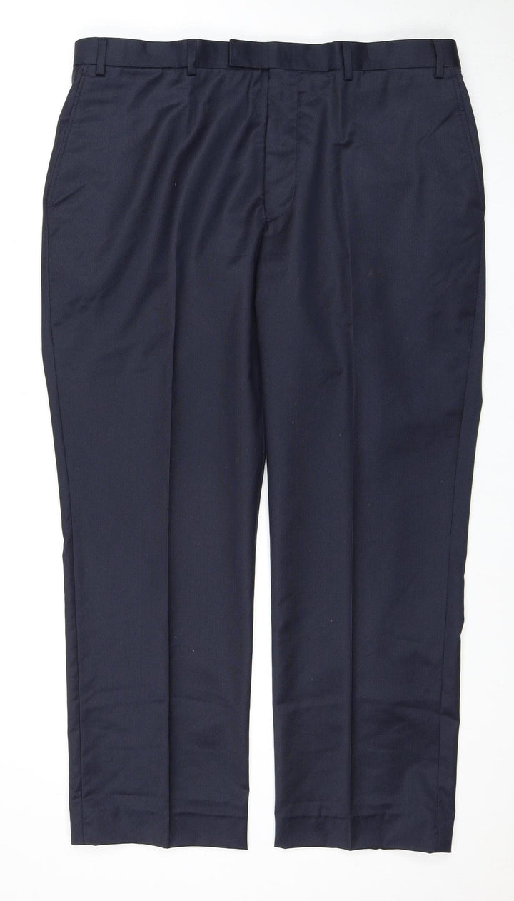 Next Men's Black Dress Pants 38R Flat Front