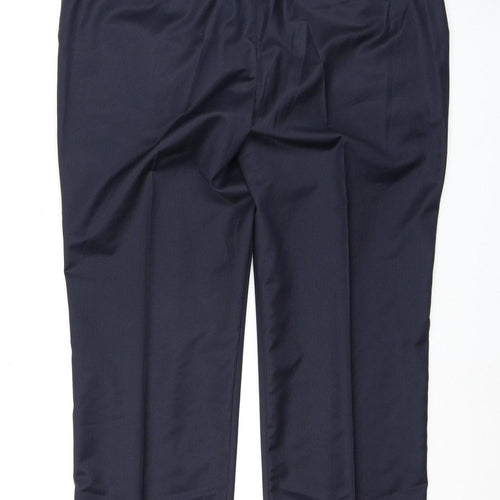 Next Men's Black Dress Pants 38R Flat Front