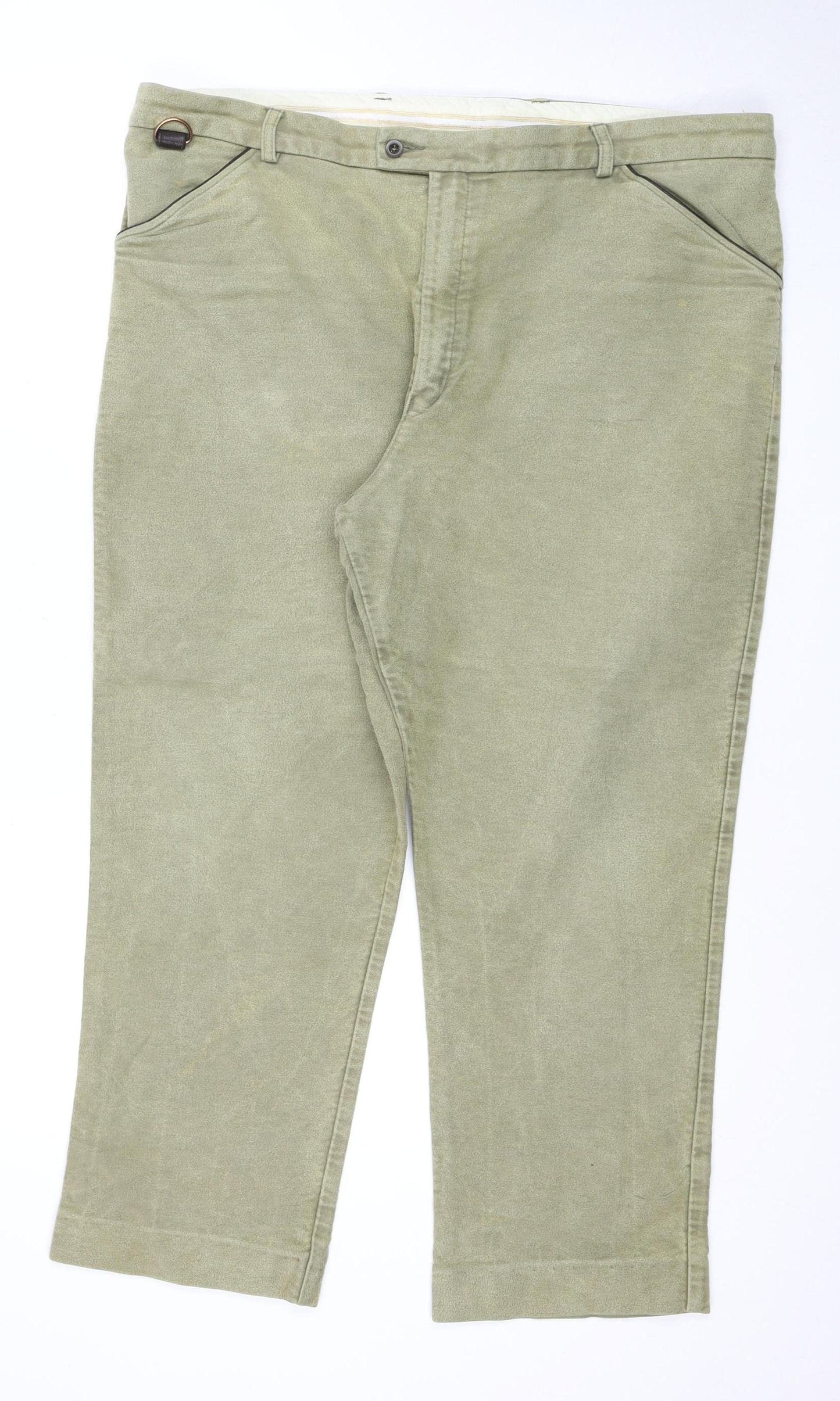 BUCKLER Men's Beige Straight Trousers Size L