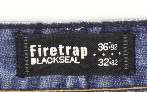 Firetrap Men's Blue Straight Jeans, Size 36, Low Rise