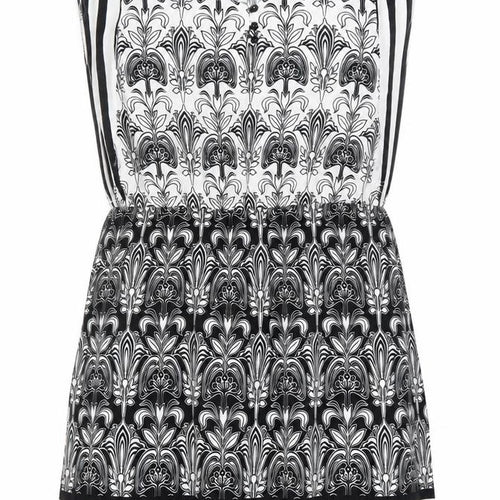 Dorothy Perkins Women's Black White Floral Shift Dress Size 14