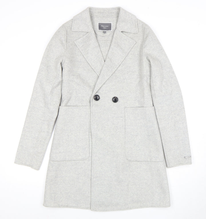 Next Women's Grey Mid-Length Wool Coat, Size 6