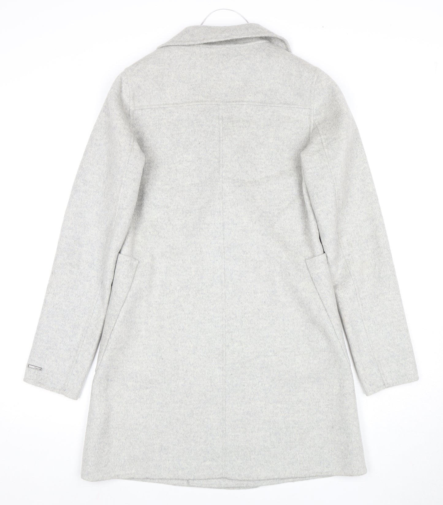 Next Women's Grey Mid-Length Wool Coat, Size 6