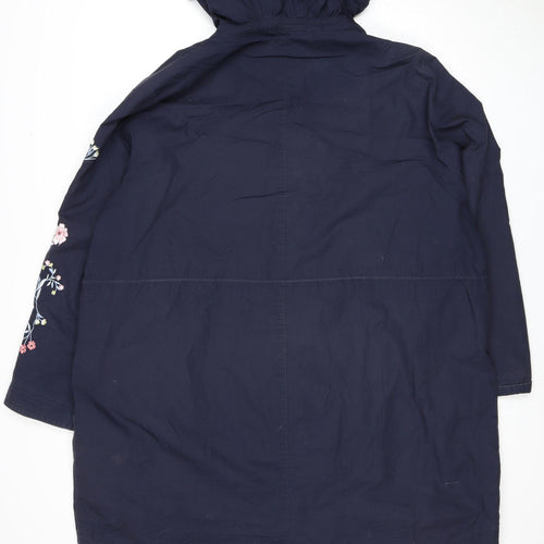 Evans Women's Blue Floral Anorak Jacket Size 24