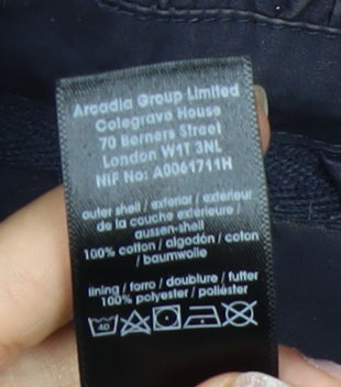 Evans Women's Blue Floral Anorak Jacket Size 24