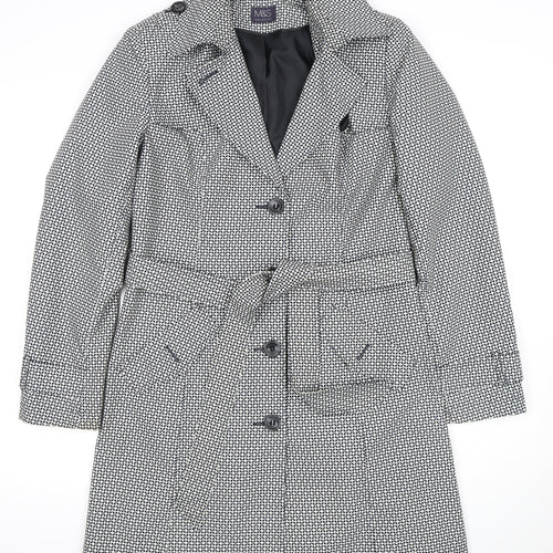 Marks and Spencer Women's Black Trench Coat - Size 10