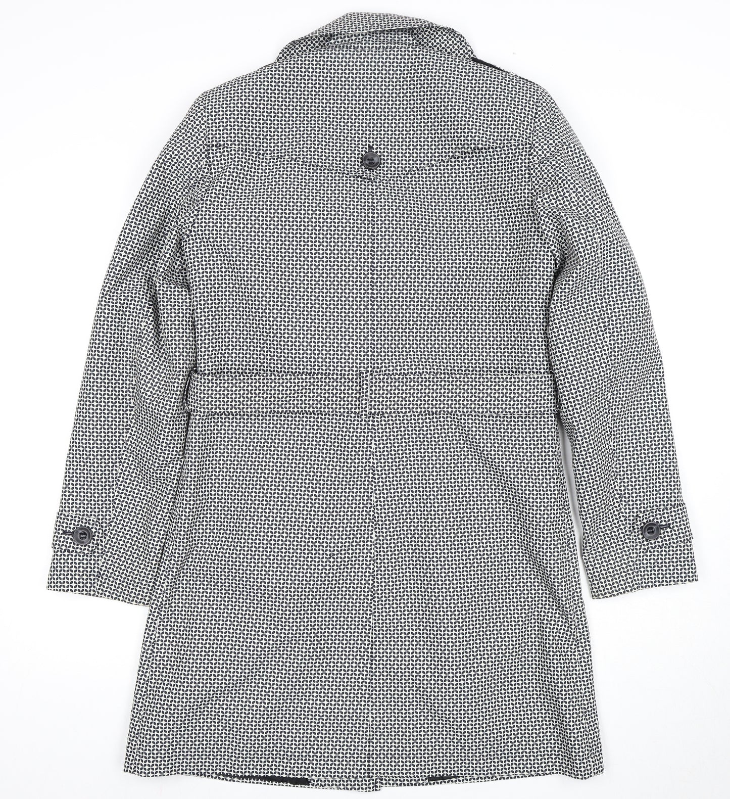 Marks and Spencer Women's Black Trench Coat - Size 10