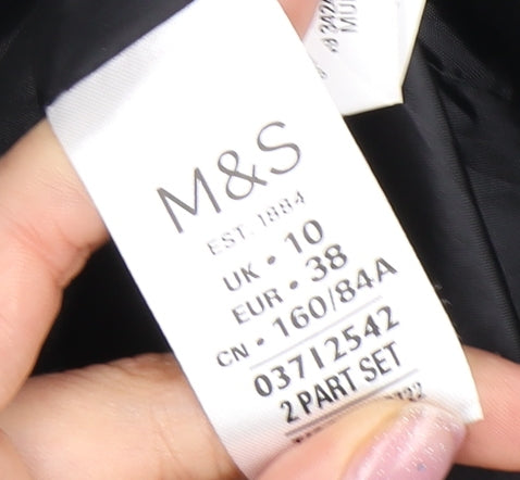 Marks and Spencer Women's Black Trench Coat - Size 10