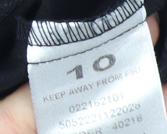 Jane Norman Women's Black Belted Trousers Size 10