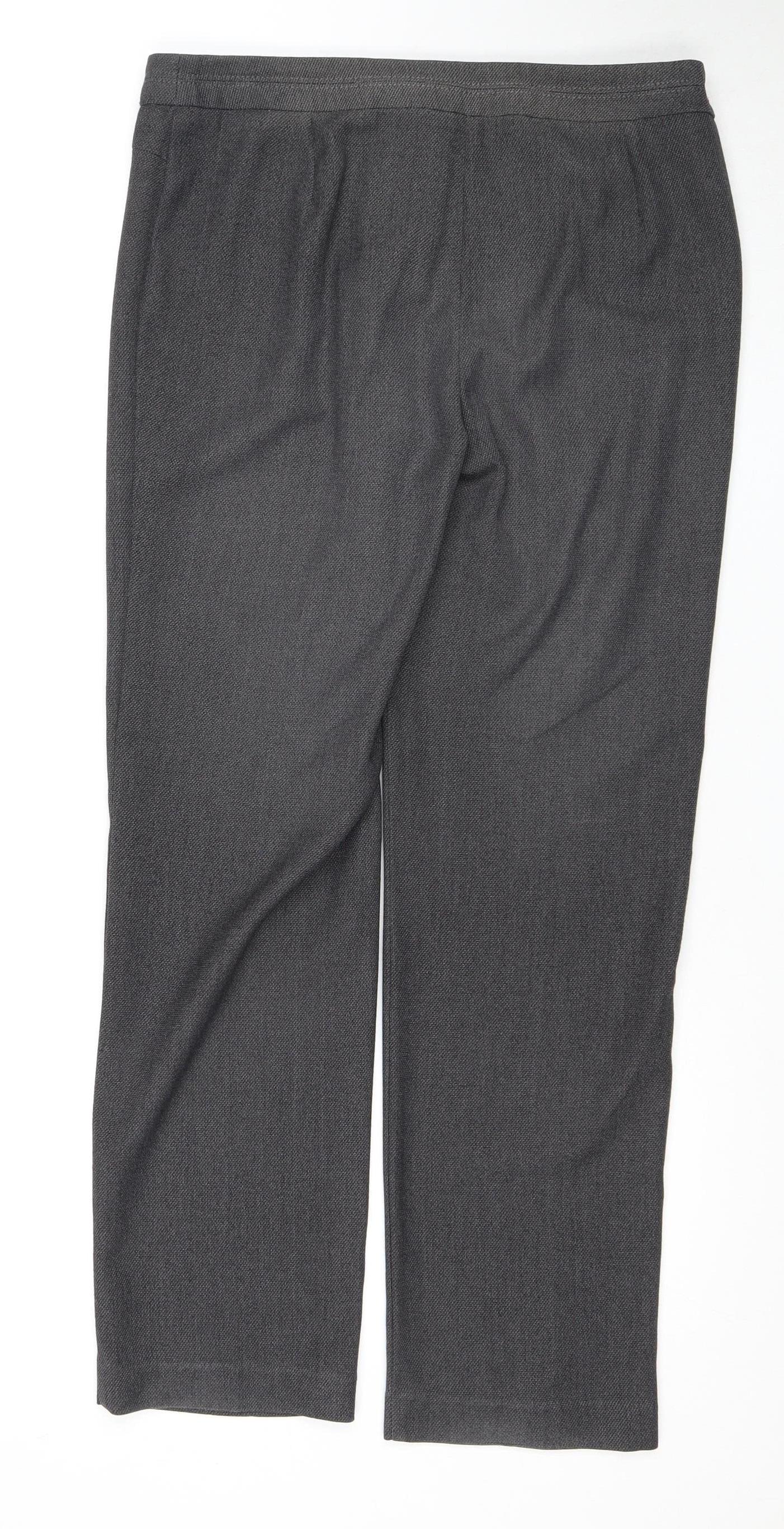 M&S Women's Grey Trousers, Size 12, Regular Fit