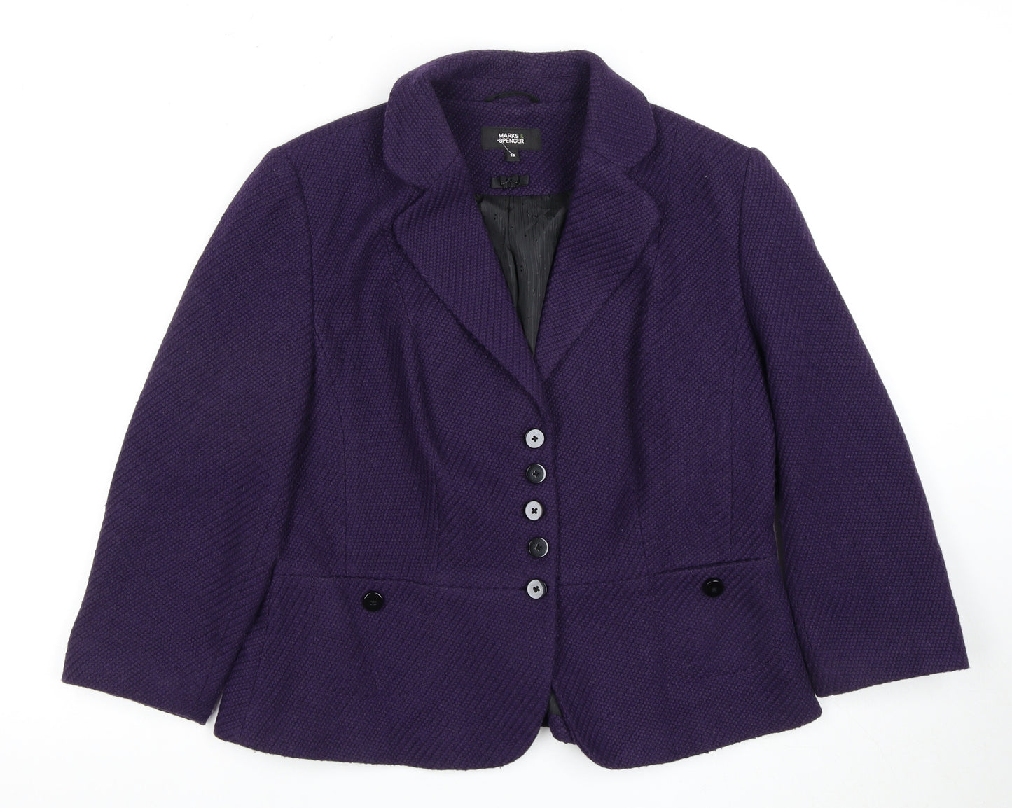 Marks and Spencer Women's Purple Blazer Size 16