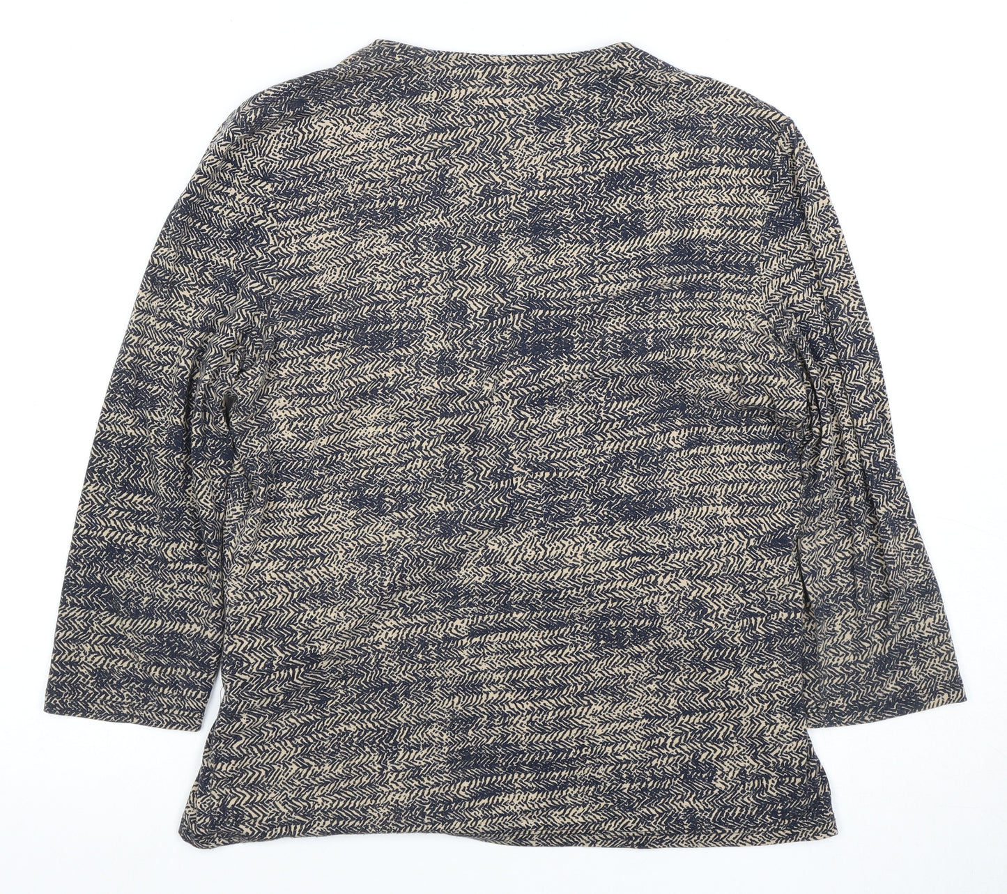 Viyella Women's Blue Knit Top Medium 3/4 Sleeve