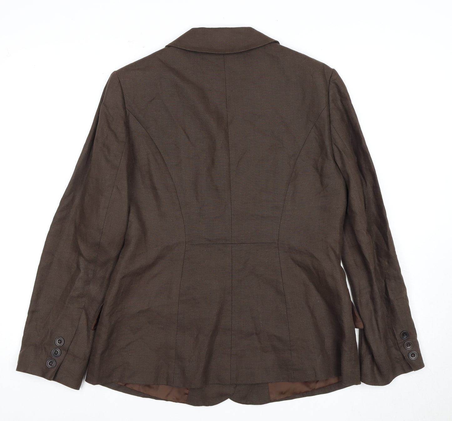 Hobbs Women's Brown Linen Blazer Size 14