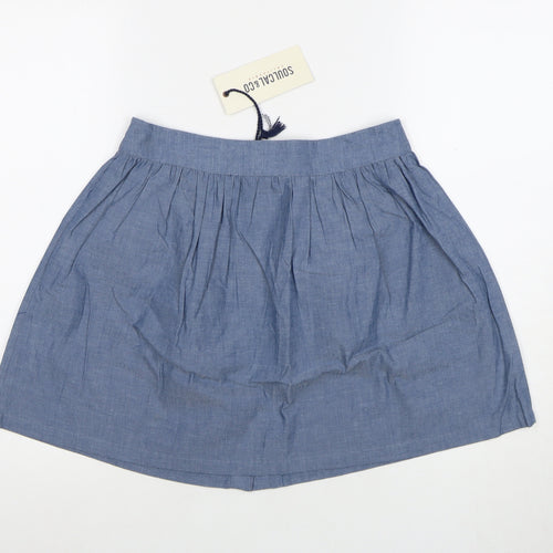 SoulCal & Co Women's Blue Cotton Skirt, Size S, Button