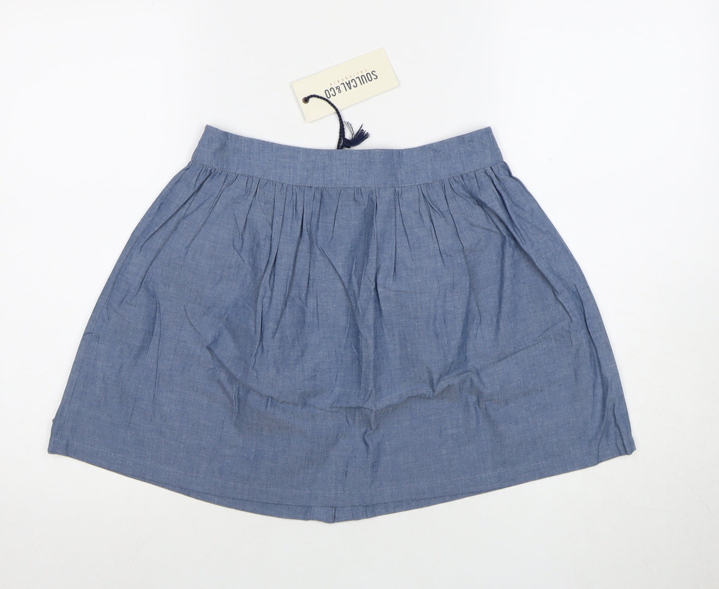 SoulCal & Co Women's Blue Cotton Skirt, Size S, Button