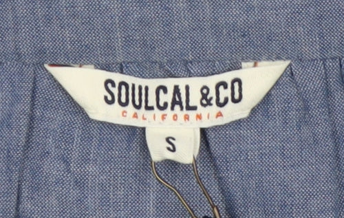 SoulCal & Co Women's Blue Cotton Skirt, Size S, Button