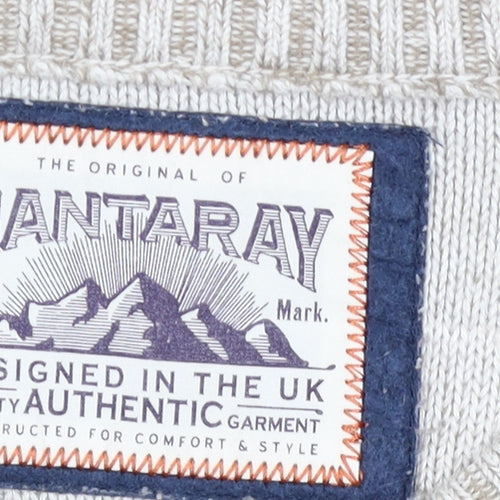 Mantaray Men's Beige V-Neck Pullover Jumper S