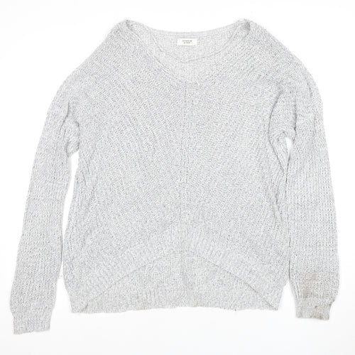 Jacqueline de Yong Women's Grey Pullover Jumper L