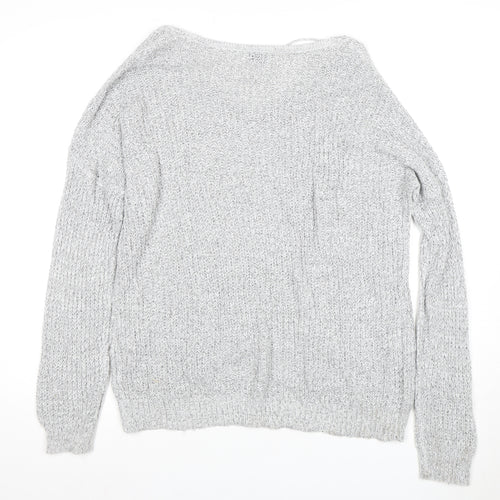 Jacqueline de Yong Women's Grey Pullover Jumper L