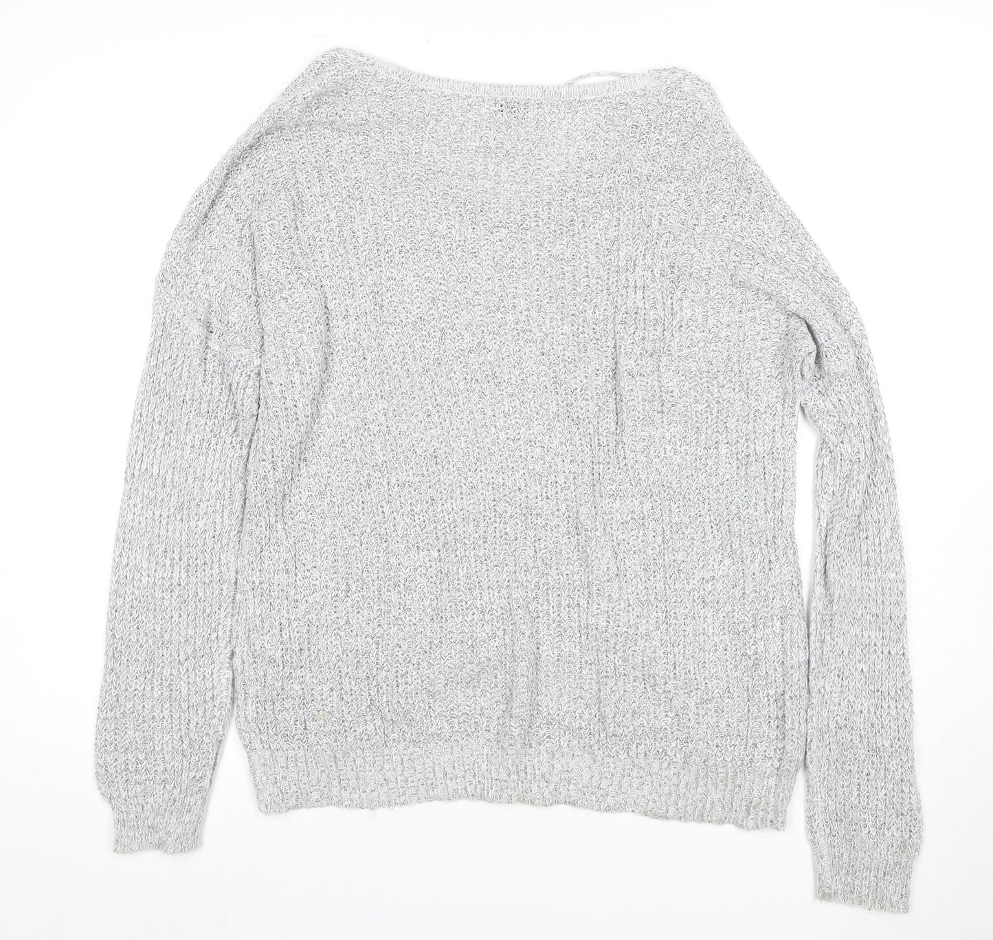 Jacqueline de Yong Women's Grey Pullover Jumper L