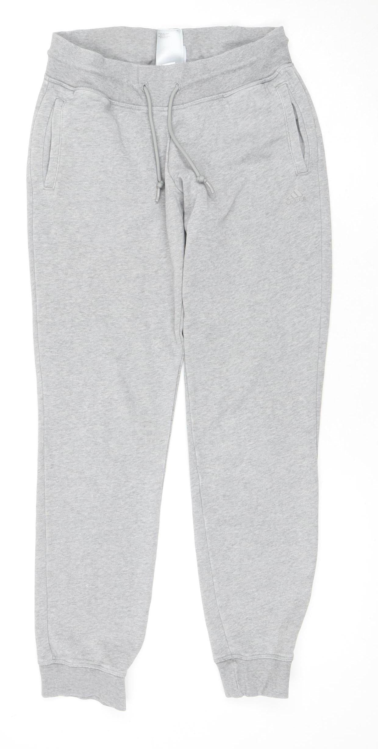 Adidas XS Grey Unisex Joggers with Pockets