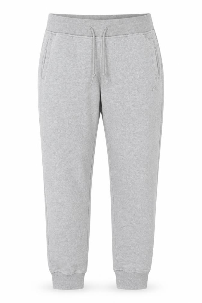 Front view of Adidas XS Grey unisex joggers with pockets